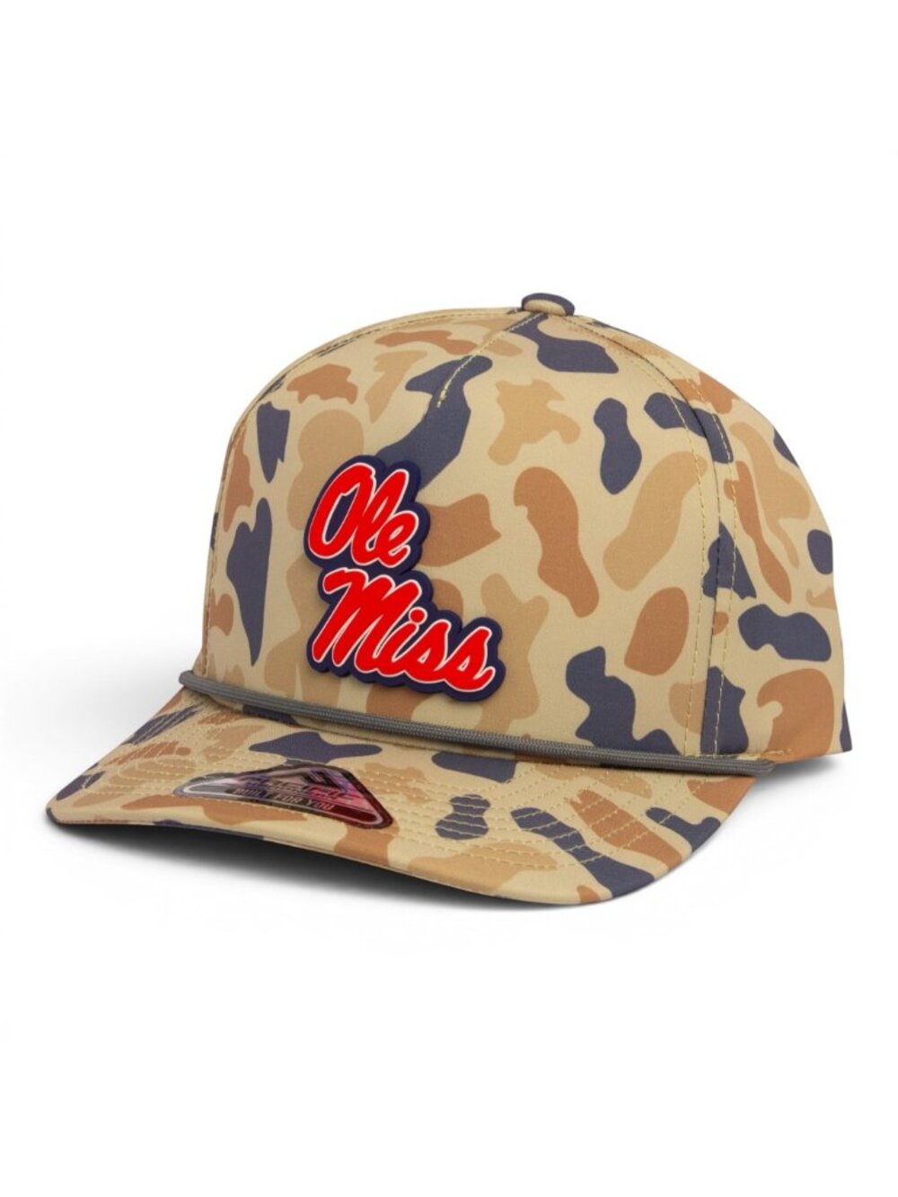 Ole Miss Rebels 3D Duck Camo Rope Hat- Canyon